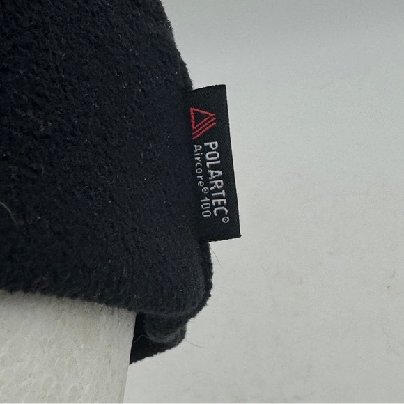 2 SETS Lands' End Black Polartec Fleece Beanie Snuggler Hat and Casual Gloves OS - Picture 6 of 14